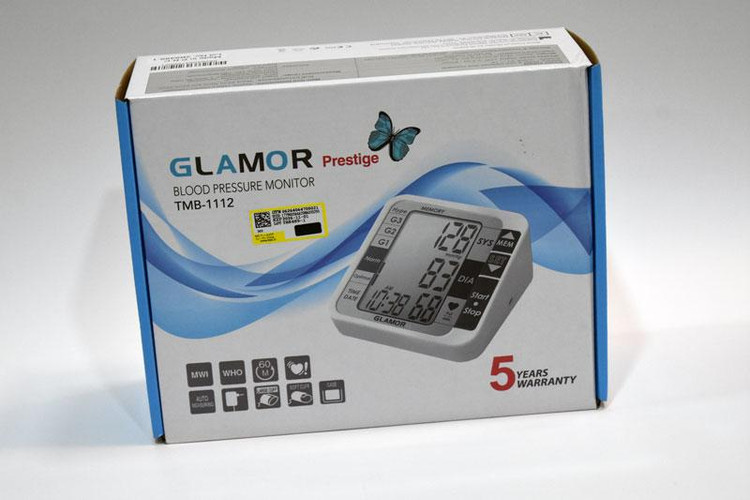 فشارسنج بازویی دیجیتال گلامور مدل TMB-1112 دو کاربره با حافظه 250 رکورد، تشخیص آریتمی، فناوری WMI، منبع انرژی برق و باتری، کاف فنری و ساده برای بازوی 22 تا 42 سانتیمتر، نمایش میانگین نتایج و خاموشی خودکار